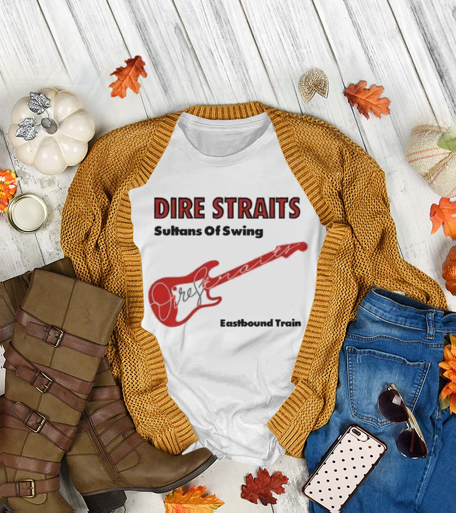 DIRE STRAITS Sultans Of Swing Eastbound Train Vintage Guitar T-Shirt