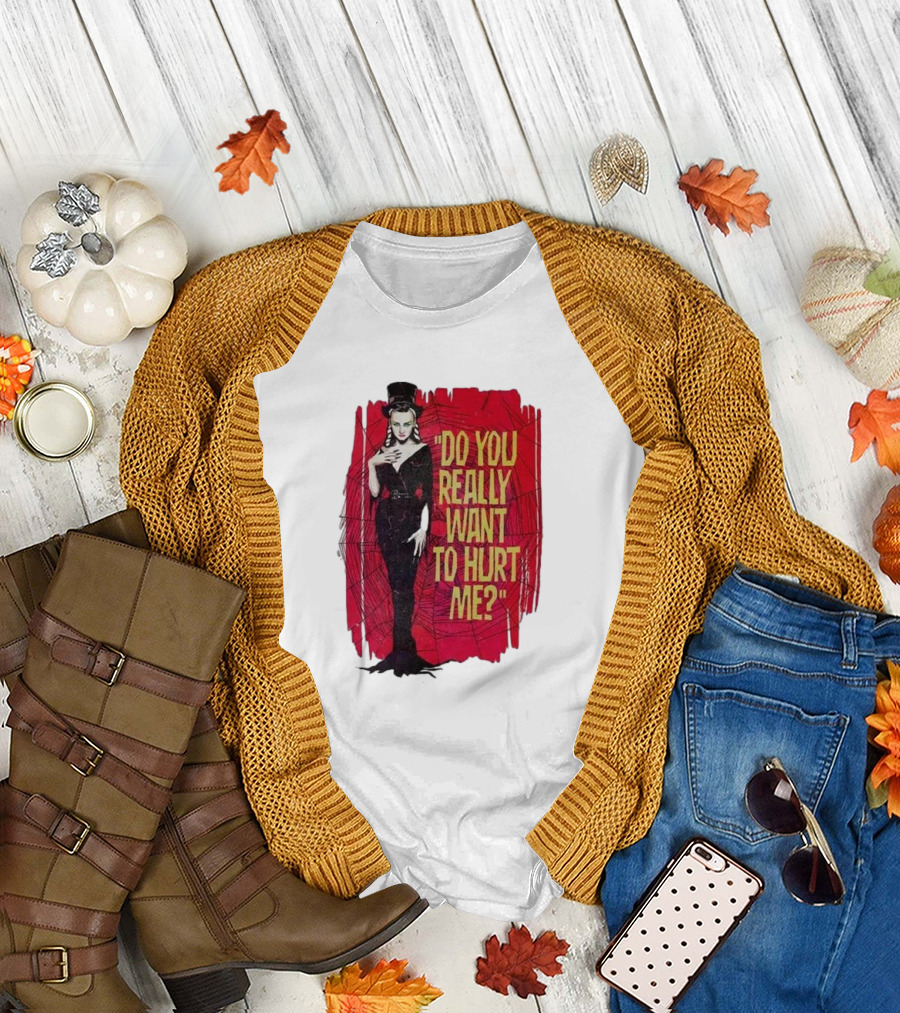 Do You Really Want to Hurt Me Red Background Goth T-Shirt