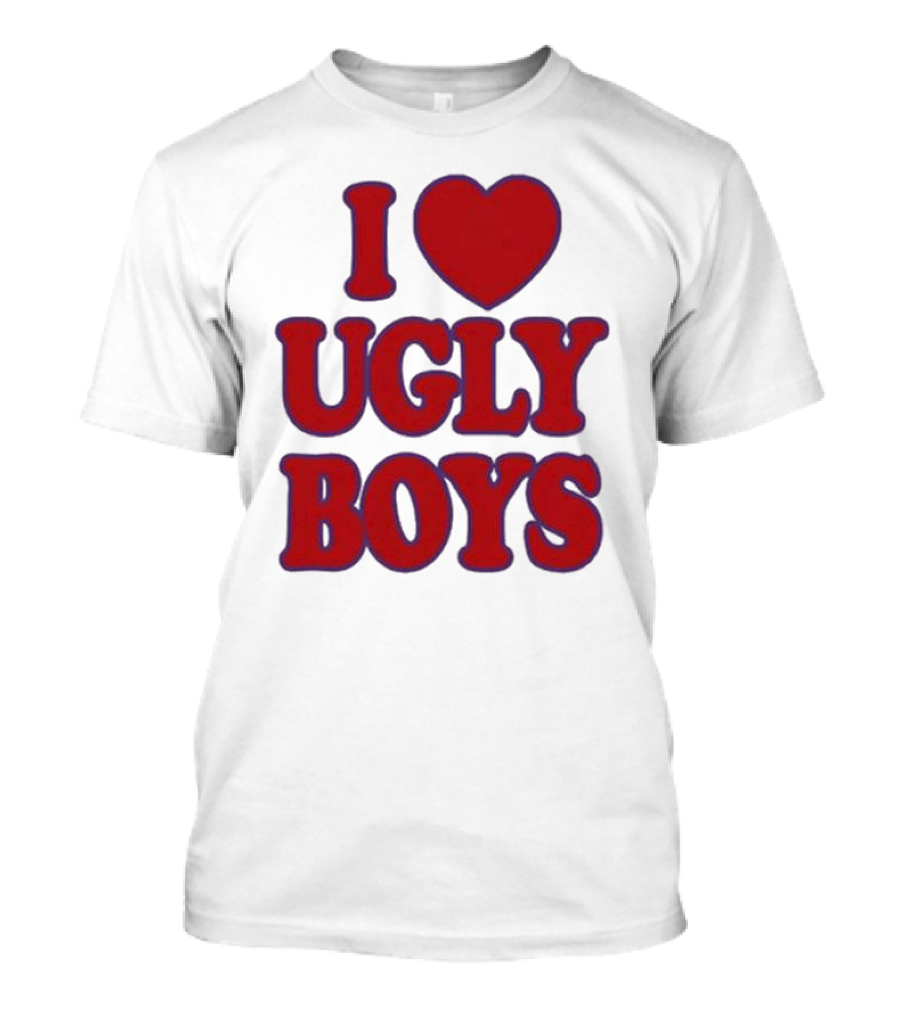 Omar Apollo I Love Ugly Boys Red Text Heart T-Shirt
