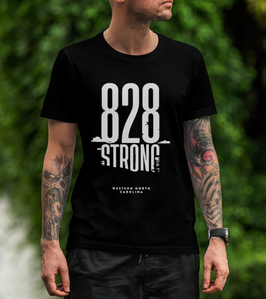 828 Strong Western North Carolina Message T-Shirt