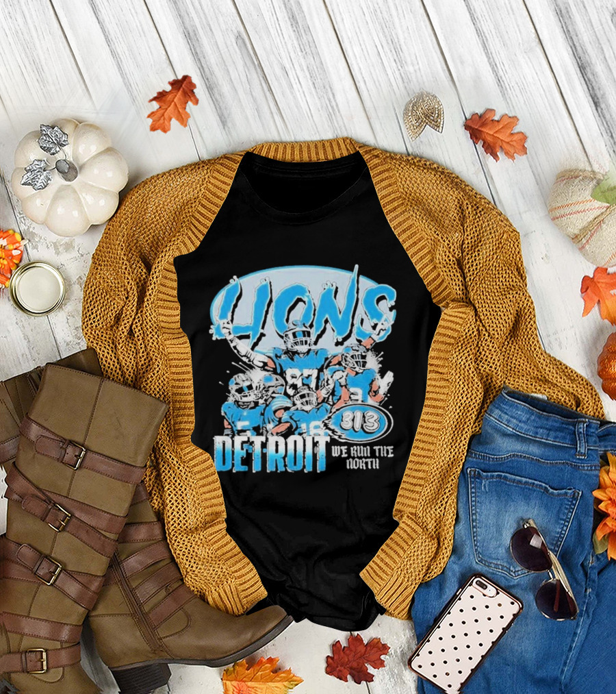 Detroit Lions 313 We Run The North T-Shirt