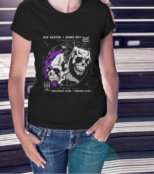 Ace Austin Chris Bey Inevitable Club Finesse Club Skulls T-Shirt