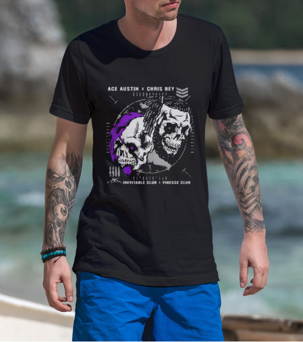 Ace Austin Chris Bey Inevitable Club Finesse Club Skulls T-Shirt