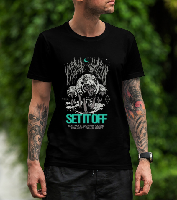 Set It Off Karma's Gonna Come Collect Your Debt Duality 10 Years Wolves T-Shirt