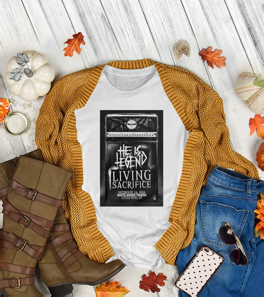 He Is Legend Living Sacrifice December 14 2024 White Water Tavern Little Rock AR Event T-Shirt