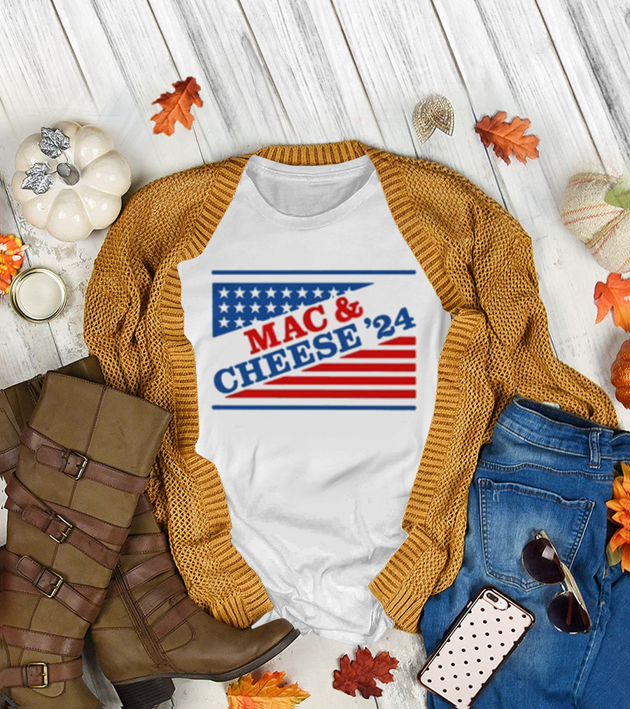 Shithead Steve Store Mac and Cheese ’24 Stars and Stripes Election T-Shirt