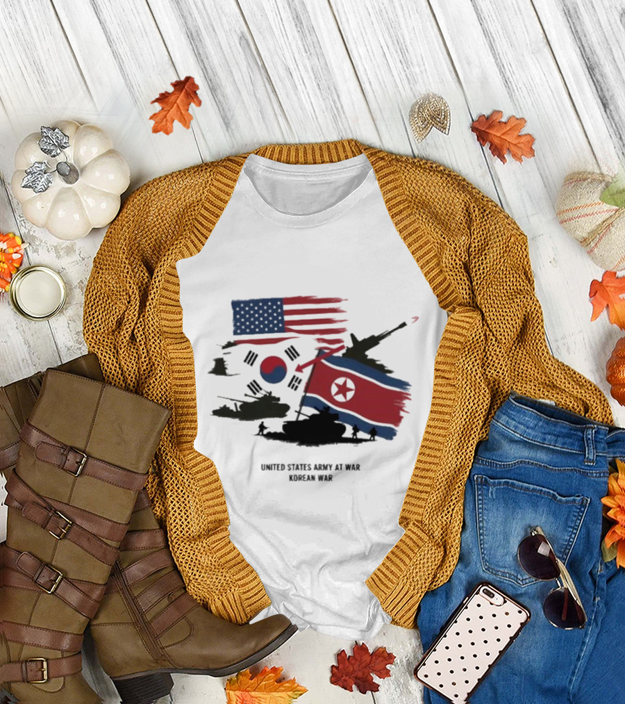 United States Army at War Korean War North Vs. South Korea T-Shirt