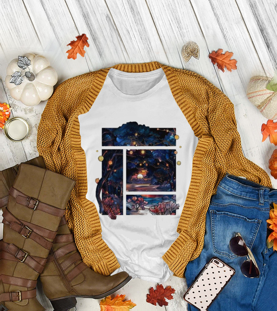 Zedd Automatic Yes Enchanted Forest Sunset Night Sky T-Shirt