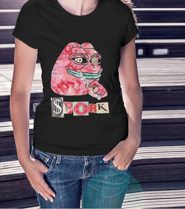Frog Joseph David Colombo $pork Money Collage T-Shirt