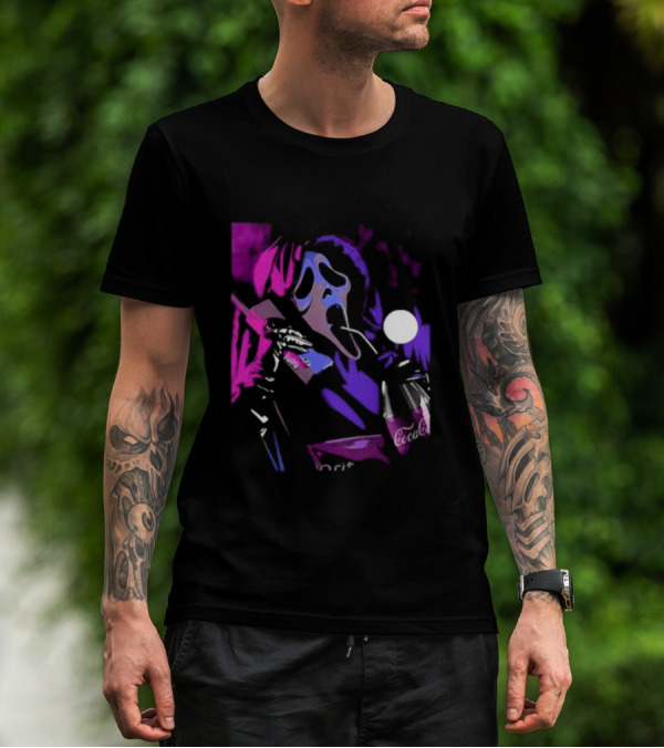 Coca-Cola Ghost Face Scream With Neon Accents T-Shirt