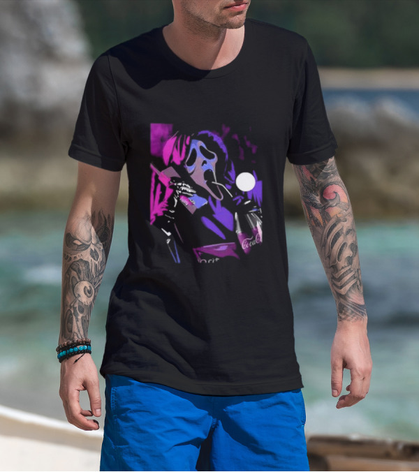 Coca-Cola Ghost Face Scream With Neon Accents T-Shirt