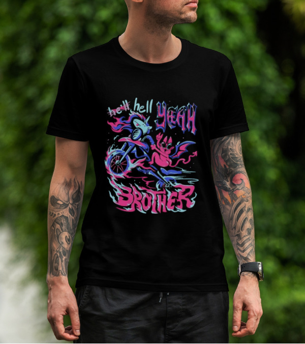 Hell Yeah Brother K Duffles Unicorn Motorcycle Adventure T-Shirt