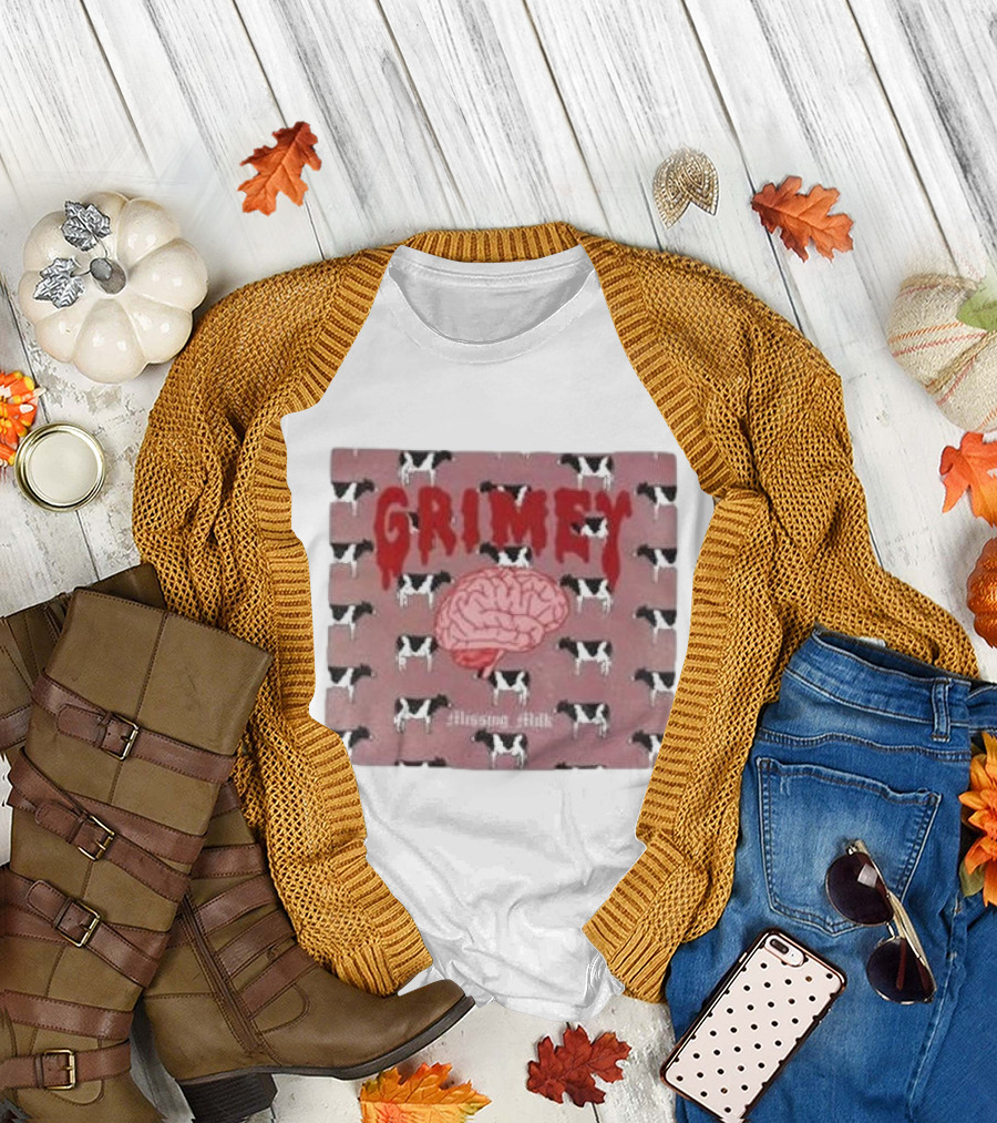 Grimey Missing Milk Brain and Cow T-Shirt