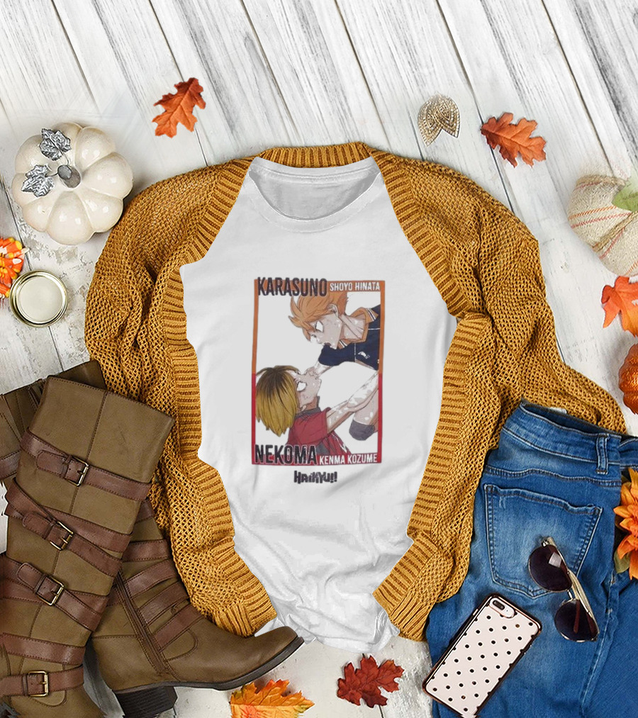 Haikyu Karasuno Shoyo Hinata Nekoma Kenma Kozume Dumpster Battle Duo T-Shirt