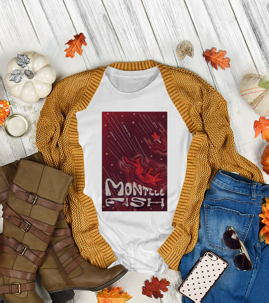 Montell Fish Stargazing Tour October 19 2024 Detroit MI Saint Andrew's Hall T-Shirt