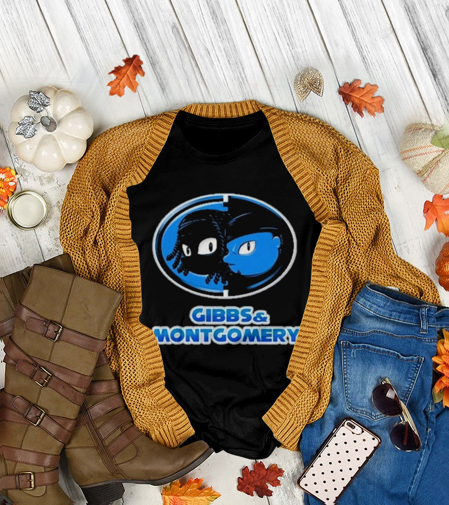 Gibbs And Montgomery Oval Characters Blue Emblem T-Shirt