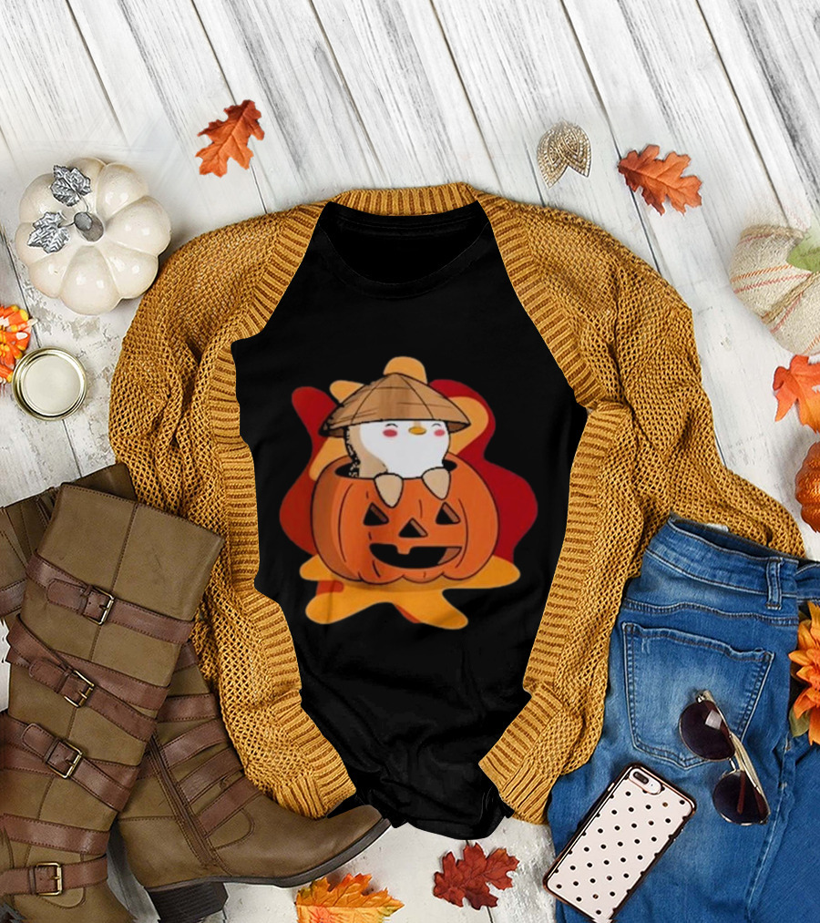 Whimsical Pudgy Pumpkin 2024 Halloween Delight T-Shirt