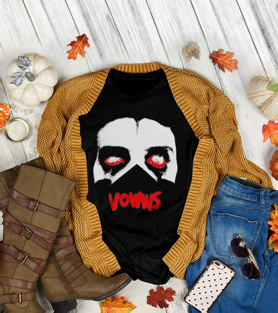 Vowwsband Vowws Red Eyes Hollow Face T-Shirt