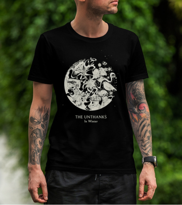 The Unthanks In Winter Snowy Circle With Bird And Holiday Symbols T-Shirt
