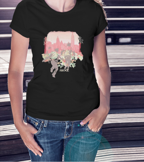 No Trespassing Akoo Urban Skyline Floral Run T-Shirt