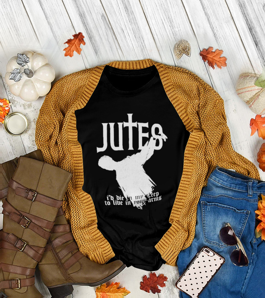 Jutes Sleepyhead I'd Die In My Sleep To Live In Your Arms Cross T-Shirt