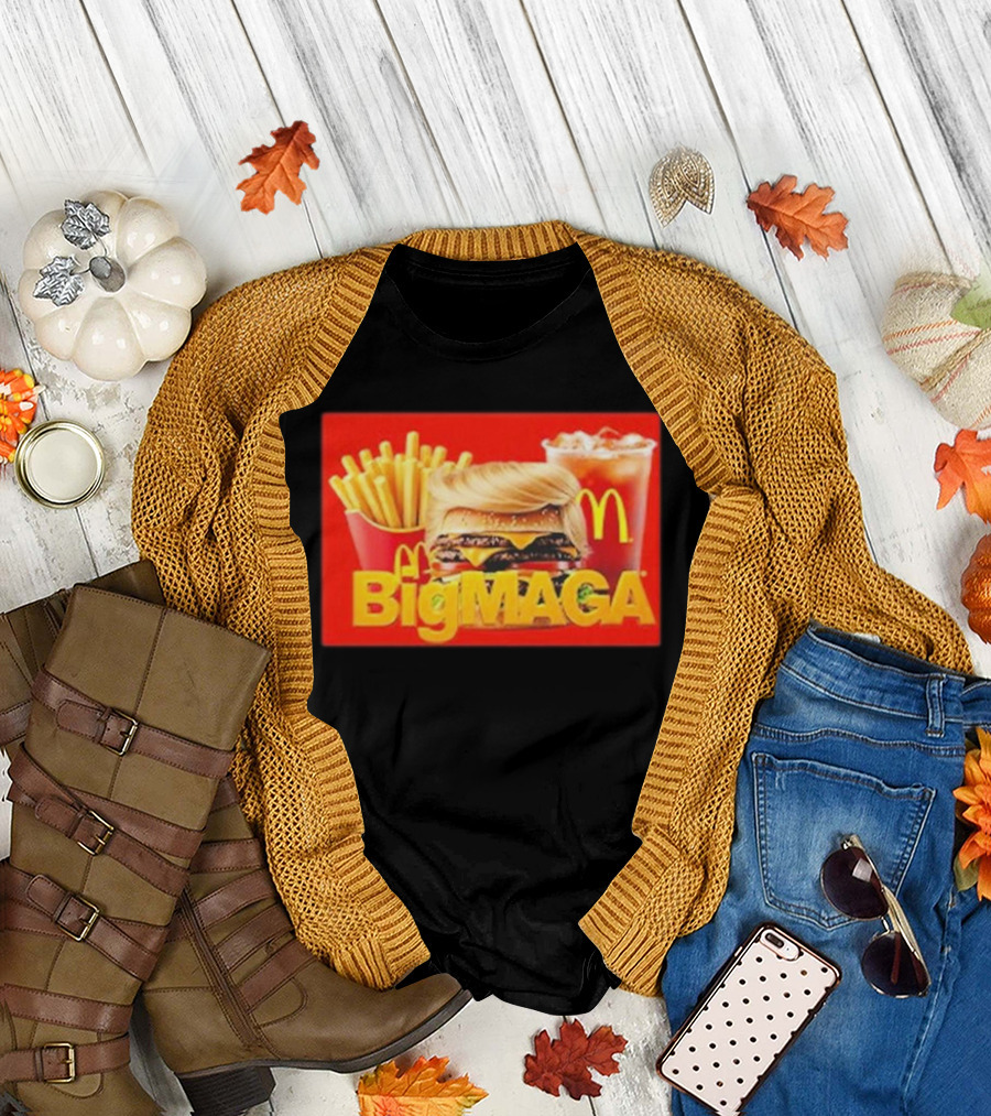 Big Maga McDonald's Trump Parody Burger Combo T-Shirt