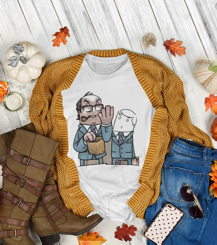 Morecambe and Wise Paper Bag Trick HappyToast 2024 Cartoon Duo T-Shirt