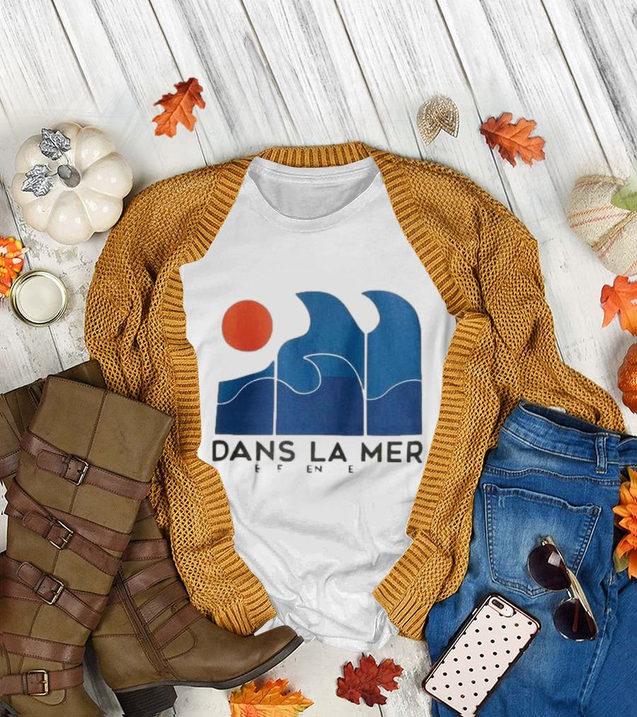 Dans La Mer Waves and Sun T-Shirt