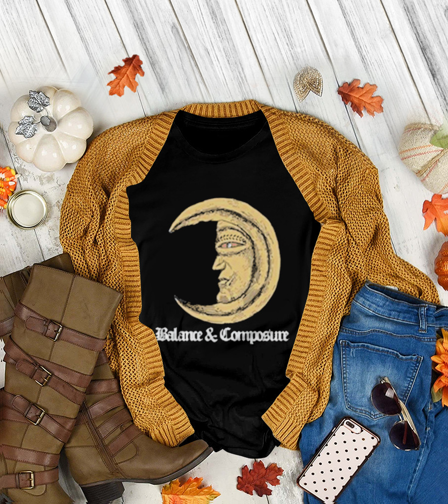 Balance And Composure Moon Face T-Shirt