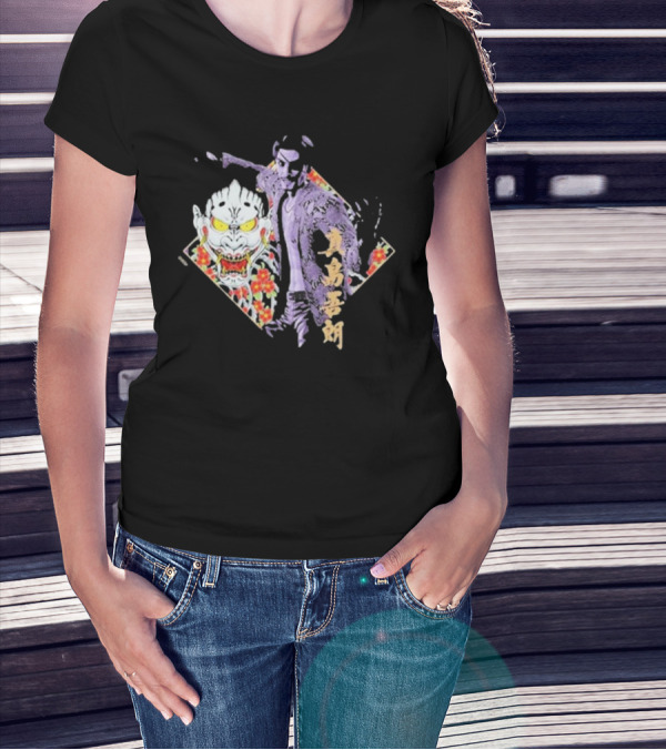 Like A Dragon Yakuza Goro Majima Oni Floral T-Shirt