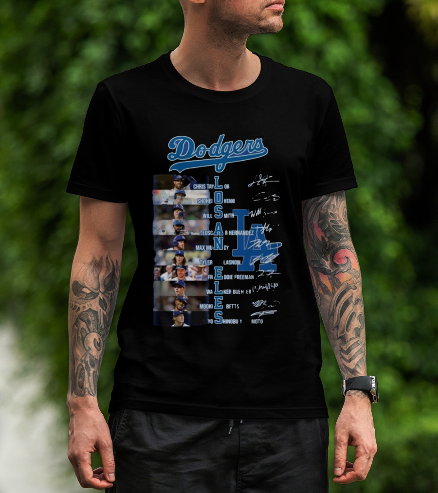 Dodgers Chris Taylor Shohei Ohtani Will Smith Los Angeles Freddie Freeman Mookie Betts Signatures T-Shirt