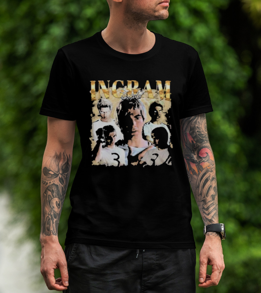 Todd Ingram Retro Collage With Gold Text And Number Three T-Shirt