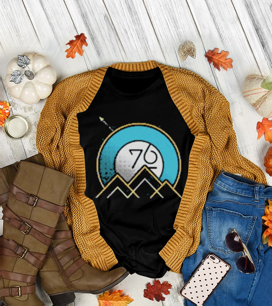 Rocket Over Rockies 76 Circular Mountain T-Shirt