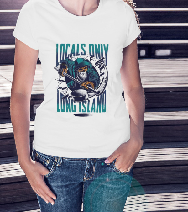 Locals Only Long Island Reaper Hockey Stick Scythe T-Shirt