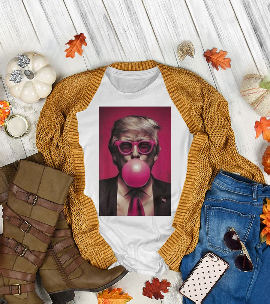 Pink Bubblegum Trump Sunglasses T-Shirt