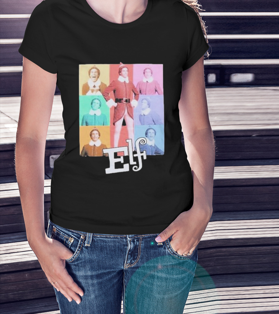 Elf Colorful Pop Art Collage T-Shirt