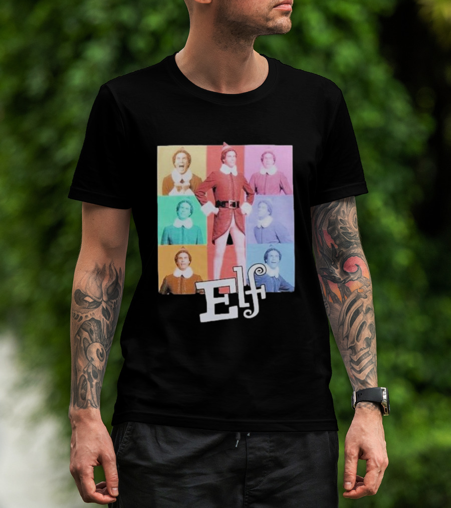 Elf Colorful Pop Art Collage T-Shirt