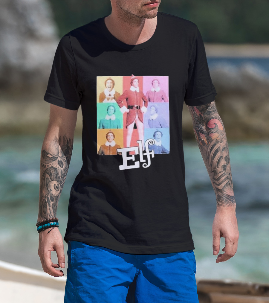 Elf Colorful Pop Art Collage T-Shirt