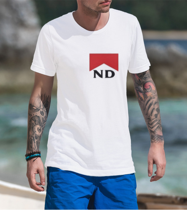 Nicotine Dolls ND Red Marlboro Style Badge T-Shirt