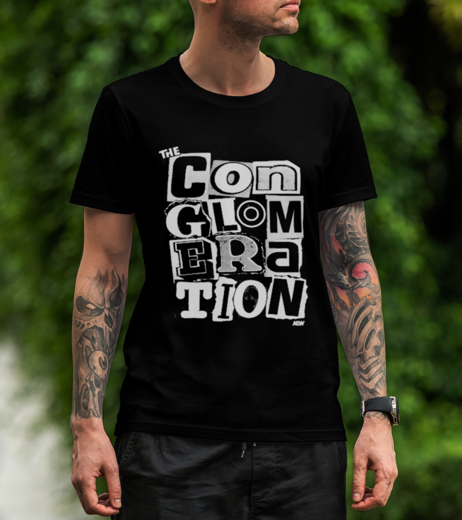 Pro Wrestling AEW The Conglomeration Top Rope Tuesday Black T-Shirt