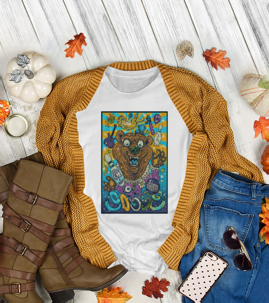 Goose Tour Fillmore Miami Beach October 29-30 2024 Bear Bowling T-Shirt
