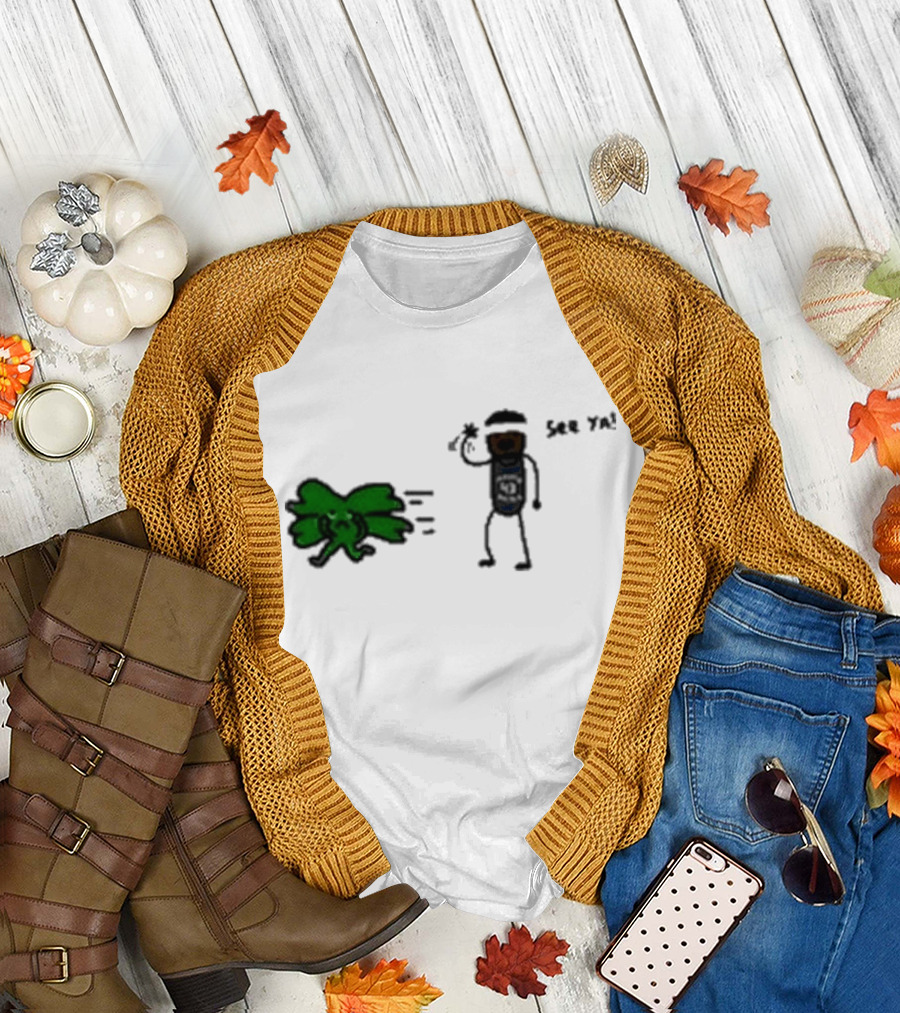Pascal See-Ya-Kam Celtics See Ya Stick Figure Basketball Player T-Shirt