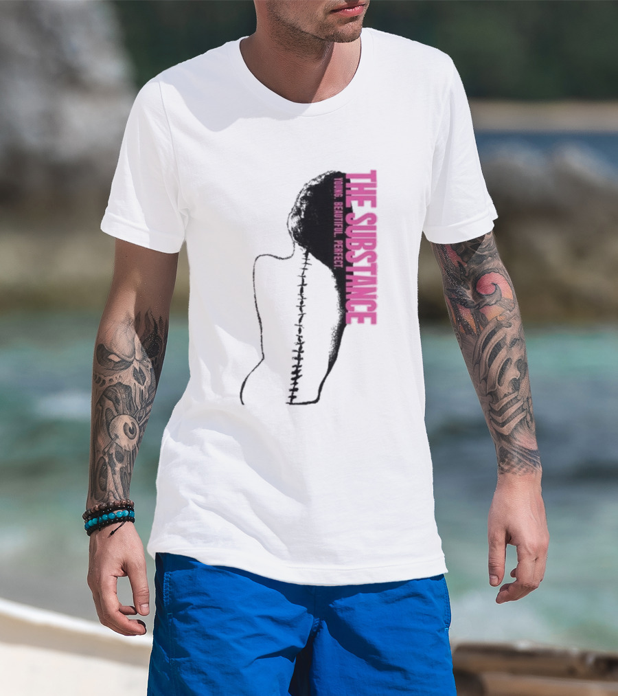 THE SUBSTANCE Young Beautiful Perfect Spine T-Shirt