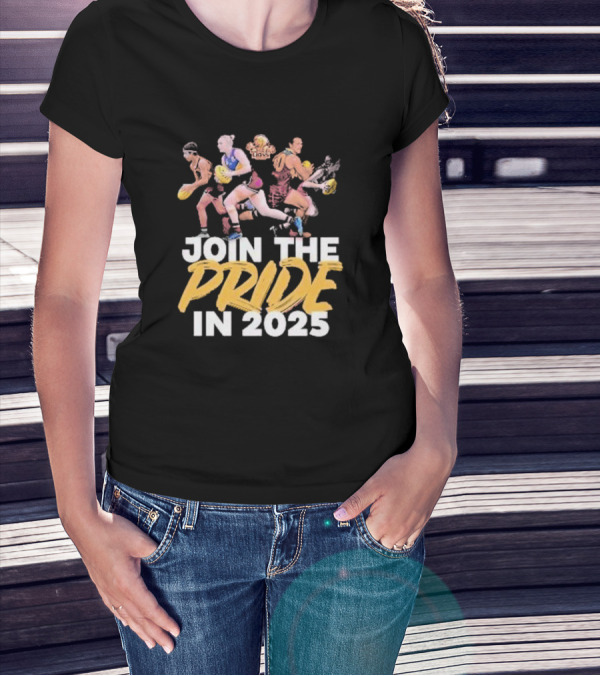 Brisbane Lions Women's Team Join The Pride In 2025 T-Shirt