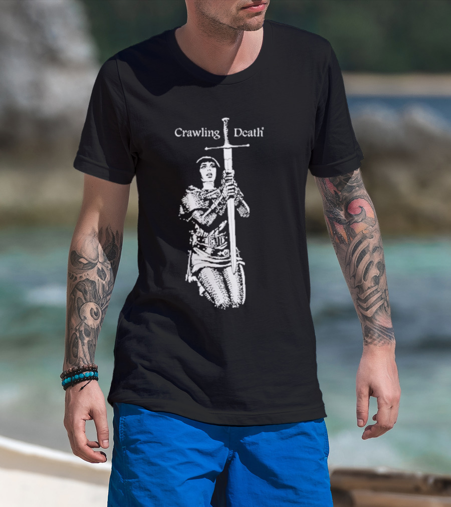 Crawling Death Medieval Warrior With Sword T-Shirt