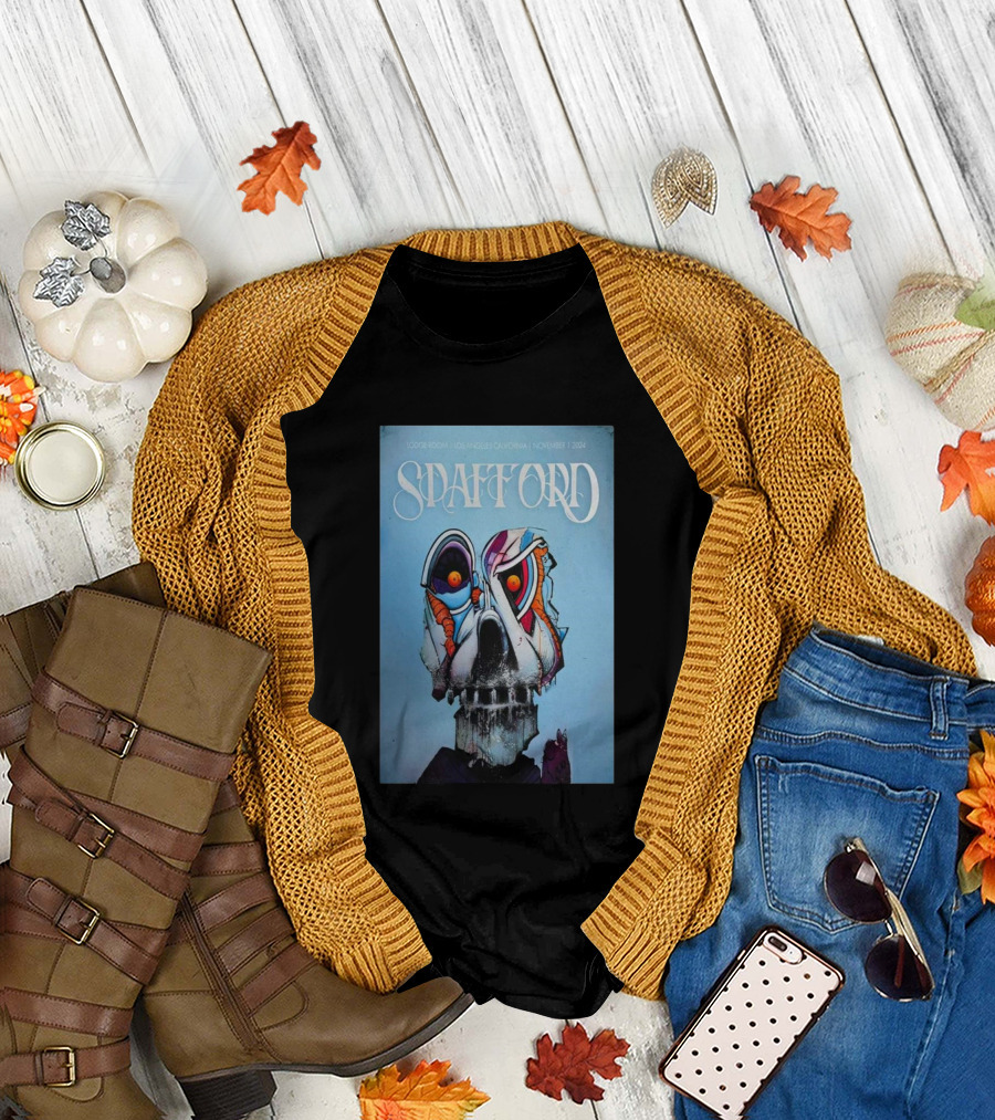 Spafford Lodge Room Los Angeles California November 1 2024 Surreal Skull T-Shirt