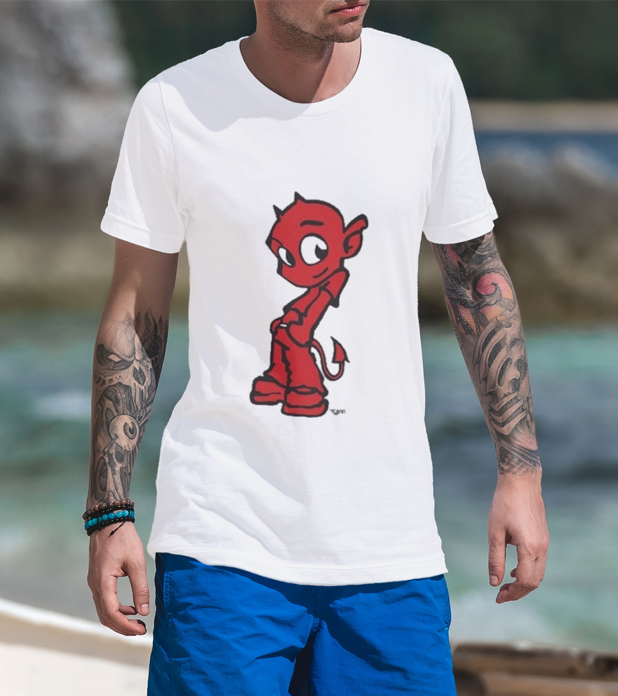 Toro Y Moi Tym Devil Red Cartoon Character T-Shirt