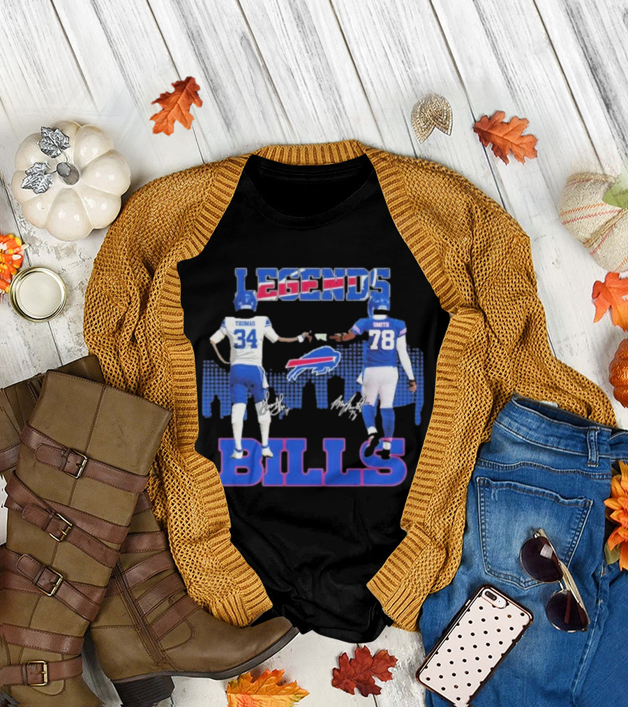 LEGENDS BILLS Thomas Smith 34 78 Buffalo Bills T-Shirt