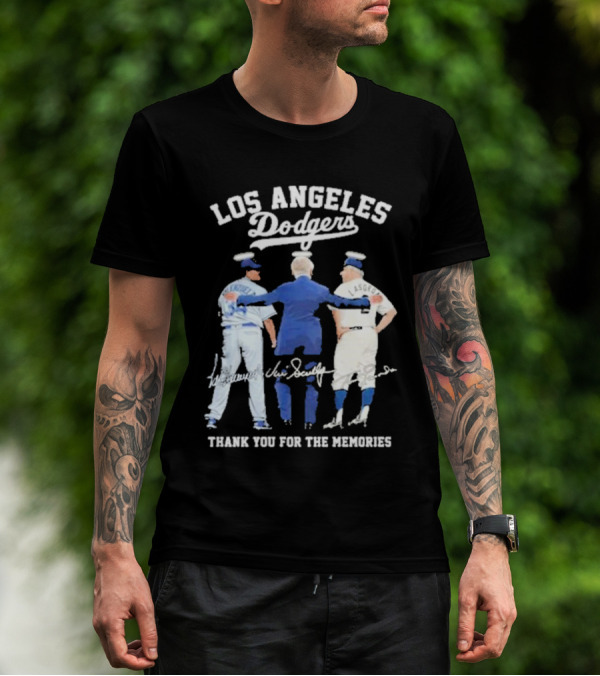 Los Angeles Dodgers Valenzuela Lasorda Thank You For The Memories T-Shirt