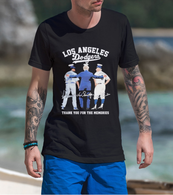 Los Angeles Dodgers Valenzuela Lasorda Thank You For The Memories T-Shirt